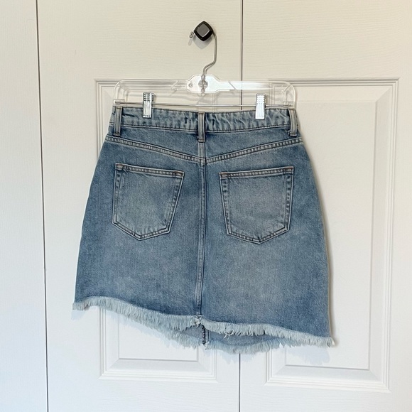 Zara Basic Z1975 Denim Bejeweled Asymmetrical Embroidered Boho Skirt. - Picture 13 of 14